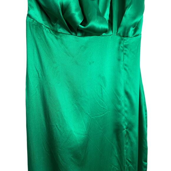 Amanda Uprichard Mezcal 100% Silk Halter Gown Party Formal Hoco Prom Classy XS - Picture 11 of 12